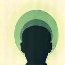 Icon of a calm person meditating, symbolizing stress management