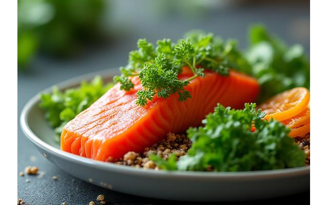 Close-up of a vibrant, healthy meal with data overlay, symbolizing metabolism and precise nutrition after 35