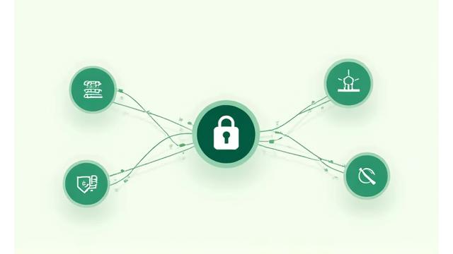 Illustration of interconnected digital services, with secure data pathways and a central shield icon, signifying safe integration with third-party tools.