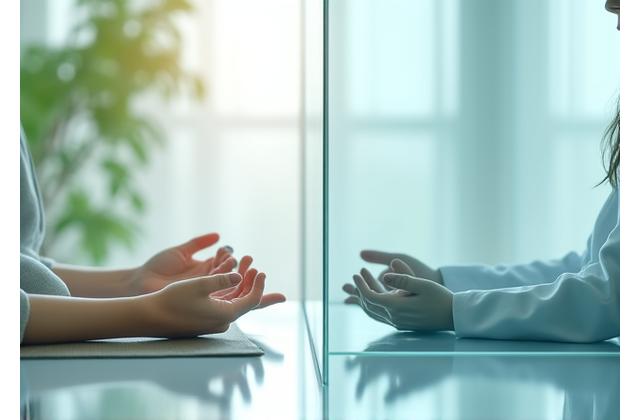 A clear boundary sign between wellness coaching and medical services, emphasizing ethical practice